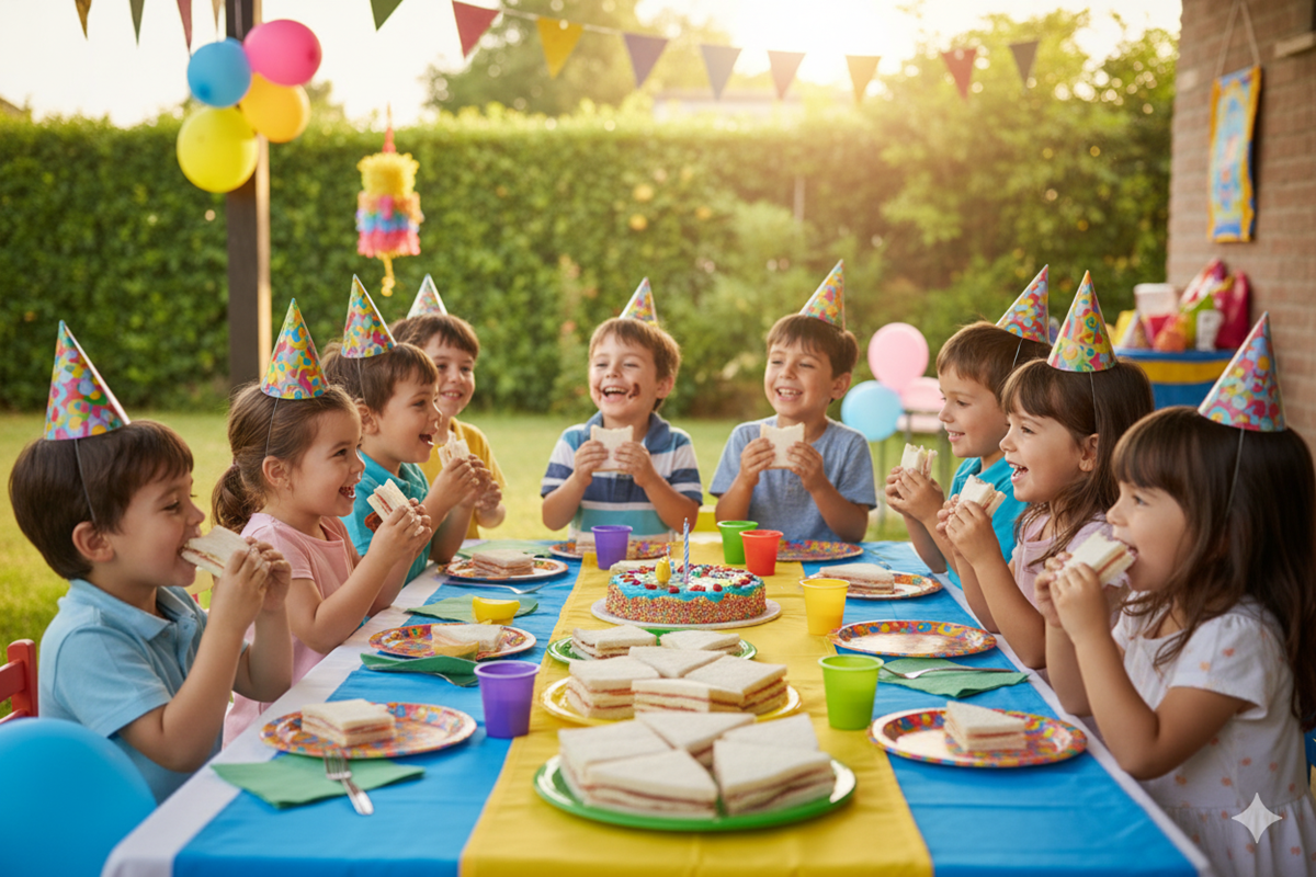 Cumpleaños para niños - bandejas y lunch